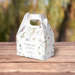 Caja Para Regalos Boho Wildflower Bridal Shower<br><div class="desc">Flor silvestre boho moderno gracias caja de favores con un patrón de acuarela floral con delicadas flores silvestres.</div>