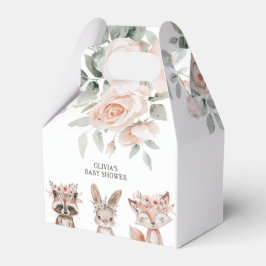 Caja Para Regalos Boho Woodland Animals & Floral Baby Shower