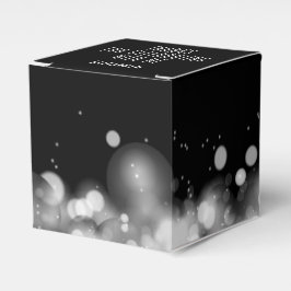 Caja Para Regalos Bokeh blanco y negro personalizado