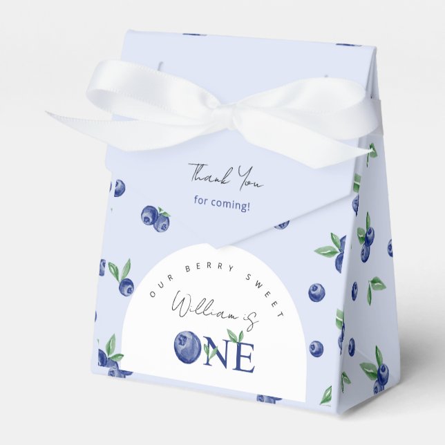 Caja Para Regalos Bola de arándano de arándano azul primera fiesta d (Front Side)