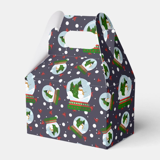 Caja Para Regalos Bola de Nieve de Muñeco de Nieve (Front Side)
