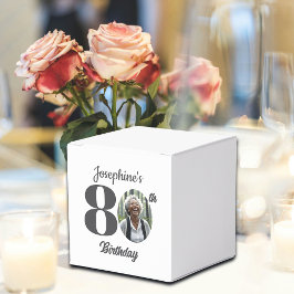 Caja Para Regalos Bold 80th Birthday Party Photo