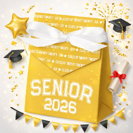 Caja Para Regalos Bold Class of 2026 Graduation Pattern