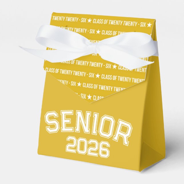 Caja Para Regalos Bold Class of 2026 Graduation Pattern (Front Side)