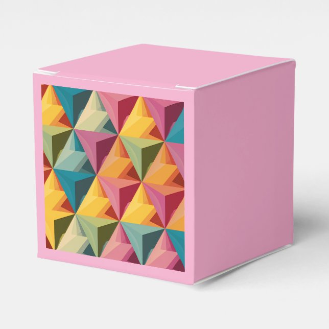 Caja Para Regalos Bold Geometric Triangle Pattern  (Costado Anverso)