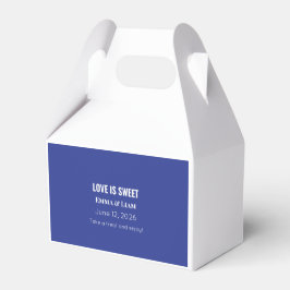 Caja Para Regalos Bold Minimal Wedding Invite in Deep Blue