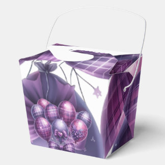 Caja Para Regalos Bolsa de regalo de fiesta elegante de cuadros mora