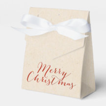 Bolsa de regalo de Navidad de cartón falso beige