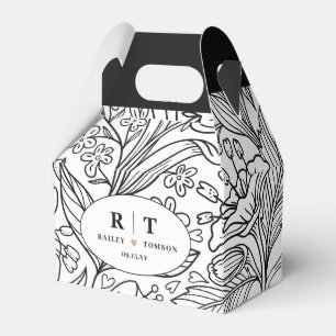 Caja Para Regalos Bolsas de bienvenida clásicas de la floral moderna
