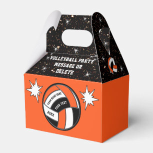 Caja Para Regalos Bolsas de naranja, negro, personalizado, de voleib