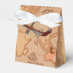 Caja Para Regalos Bolsos de favores del partido pirata -