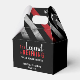 Caja Para Regalos Bombero Jubilación de la Línea Roja