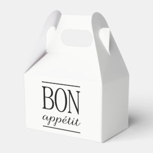 Caja Para Regalos Bon Appetit Blanco Y Negro 