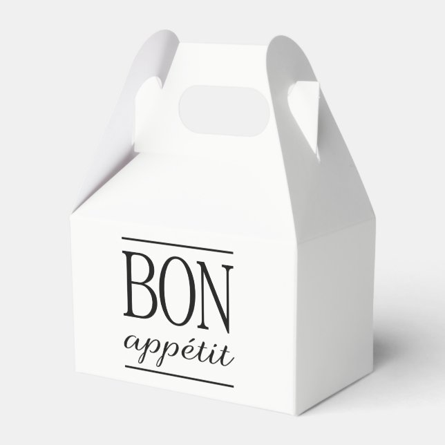 Caja Para Regalos Bon Appetit Blanco Y Negro  (Front Side)