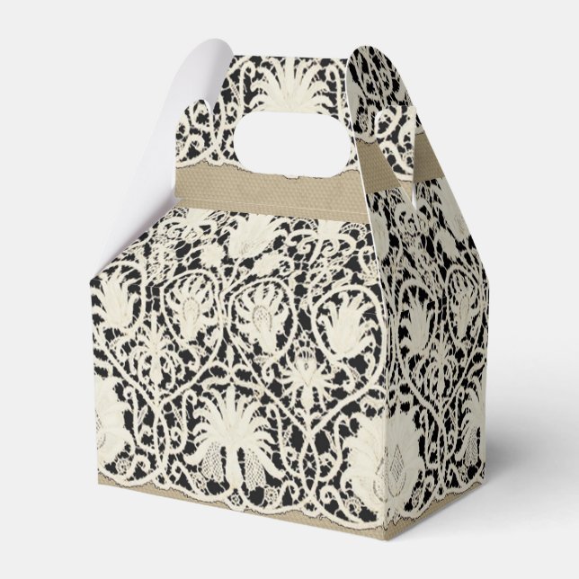 Caja Para Regalos Bonito clásico blanco de línea de encaje antiguo b (Front Side)