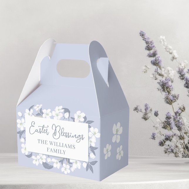 Caja Para Regalos Bonito Fiesta Personalizado Floral Blanco Morado (Subido por el creador)