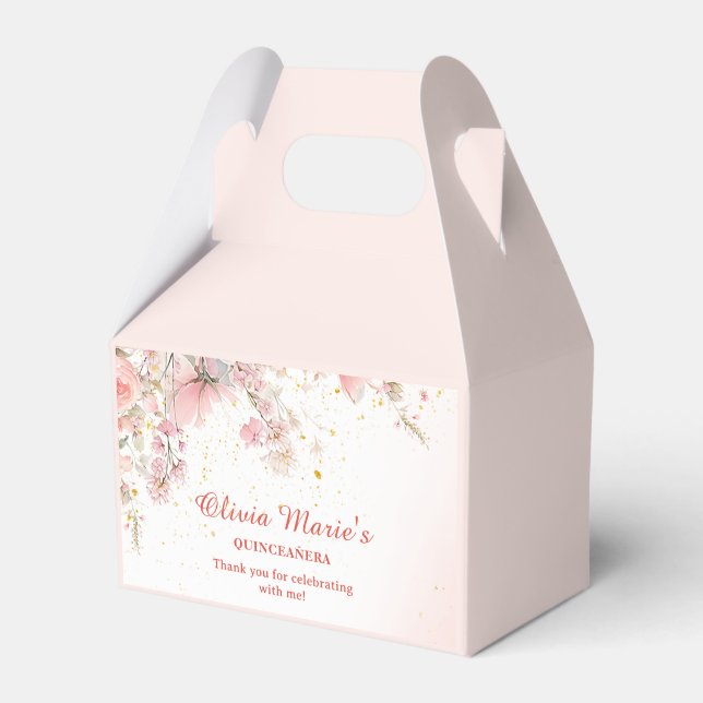 Caja Para Regalos Bonito Jardín Flores Silvestres Dulce 16 (Front Side)
