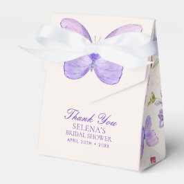 Caja Para Regalos Bonito Morado Mariposa Ducha de Novias