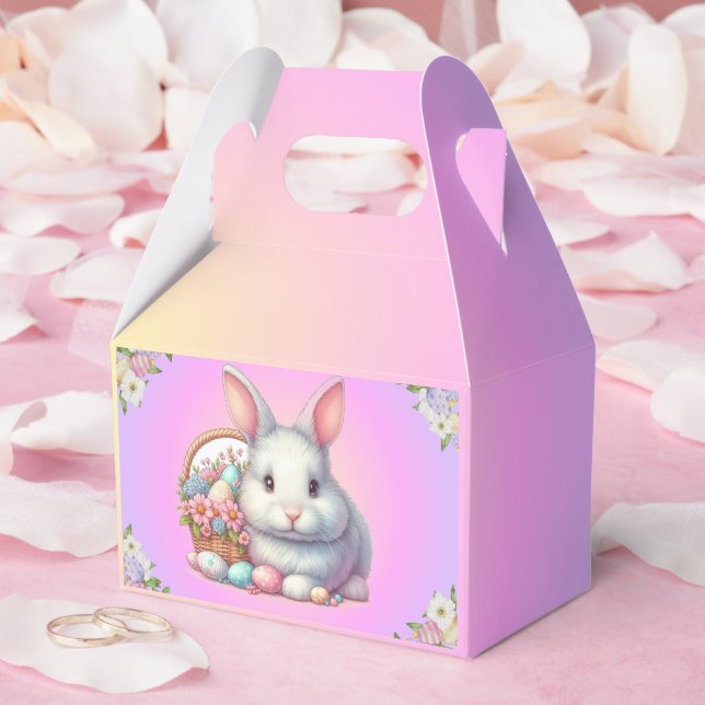 Caja Para Regalos Bonito Pastel de conejo de Pascua (Boda)