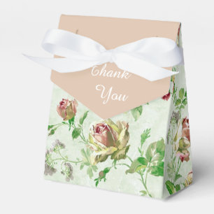 Caja Para Regalos Bonito Patrón floral vintage Roses rosados