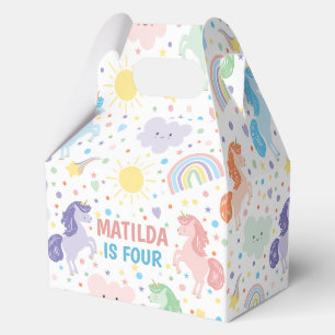 Caja Para Regalos Bonito Pequeña Unicornios Fiesta Regalo Favor.