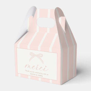 Caja Para Regalos Bonjour Bébé Rosa París Torre Eiffel Baby Shower