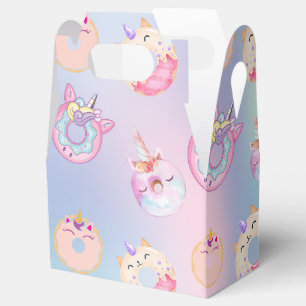 Caja Para Regalos Bonos de arcoiris de colores pastel de Unicornios