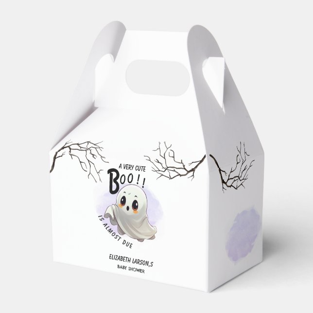 Caja Para Regalos Boo Baby Shower Halloween tema Fiesta Cute (Front Side)