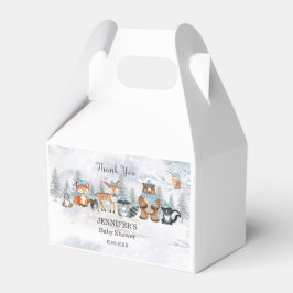 Caja Para Regalos Boodland Winter Animals Baby Shower Cumpleaños