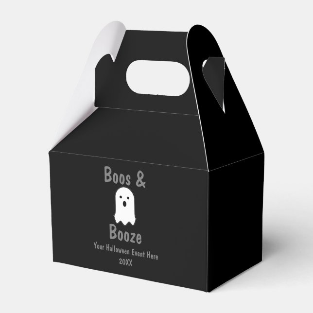 Caja Para Regalos Boos y Booze Halloween (Front Side)