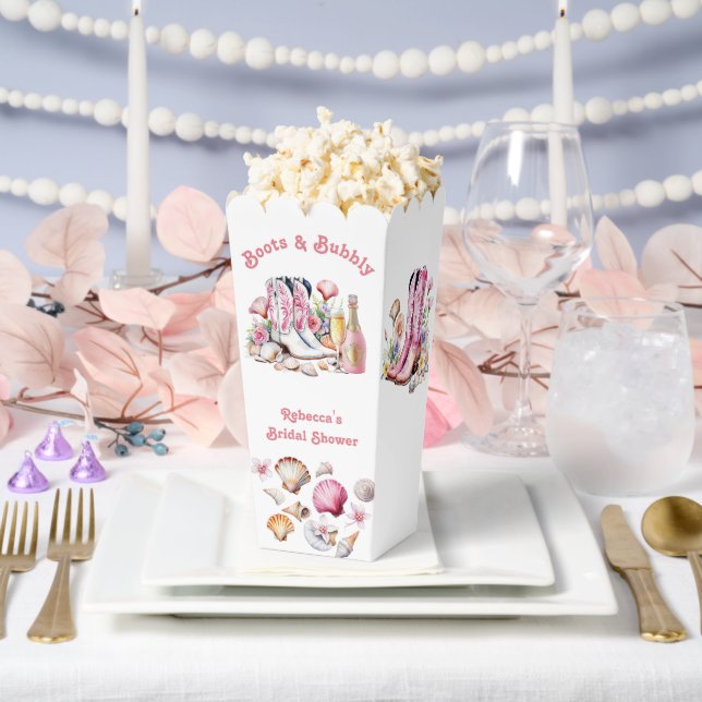 Caja Para Regalos Boots y burbujas en la costera de la gallina de la (Boda)