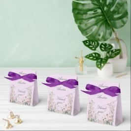 Caja Para Regalos Borde de la flor violeta