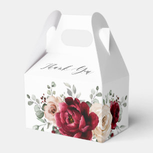 Caja Para Regalos Borgoña Champagne Ivory Mauve Rosa ducha de novia