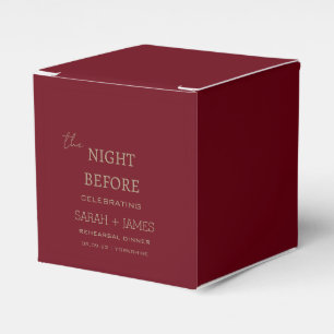 Caja Para Regalos Borgoña moderna la noche antes de la cena de ensay