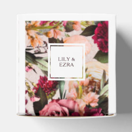 CAJA PARA REGALOS BORGOÑA Y ROSADO