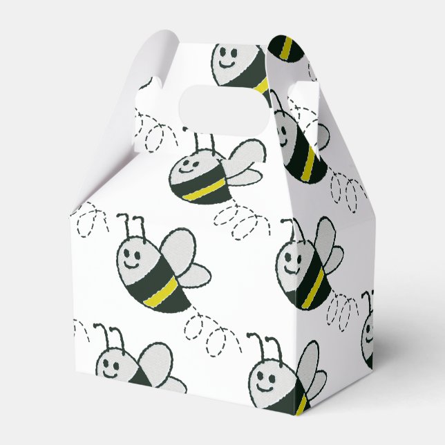 Caja Para Regalos Borroidery Print Cute Bee Baby Shower (Front Side)
