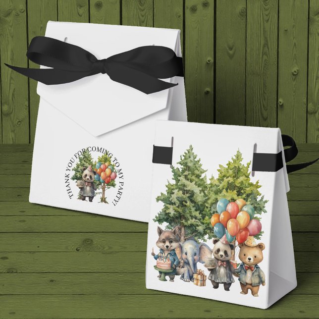 Caja Para Regalos Bosque de Acuarela Caprichoso Cumpleaños (Subido por el creador)