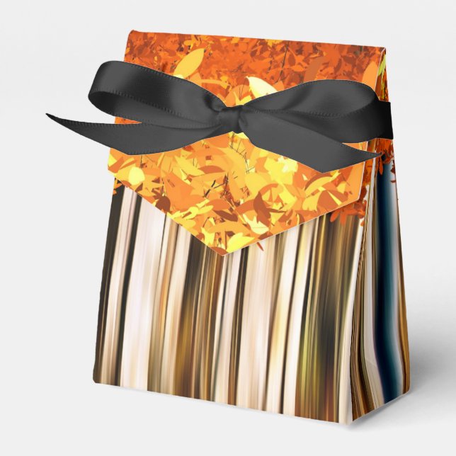 Caja Para Regalos Bosque de arce de otoño bosques modernos naranja g (Front Side)