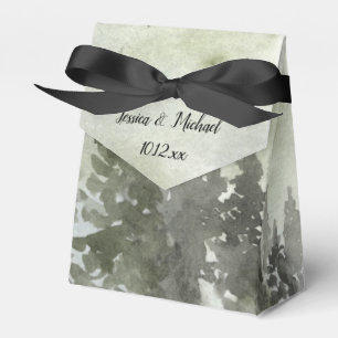 Caja Para Regalos Bosque de madera de color acuático