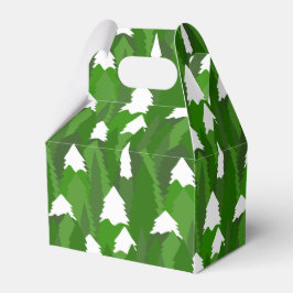 Caja Para Regalos Bosque de Pinos Nevado