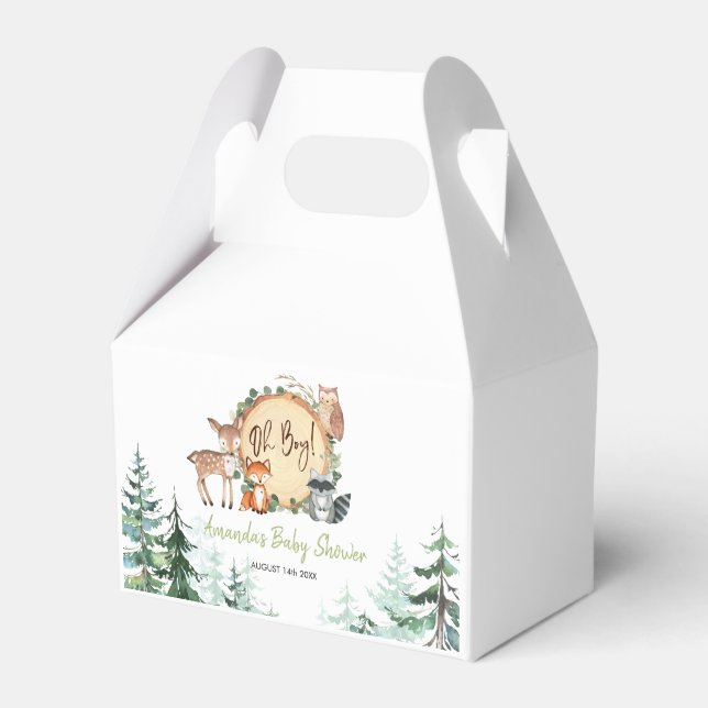 Caja Para Regalos Bosque de Woodland Oh Boy Baby Shower (Front Side)