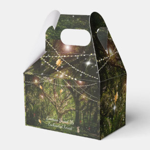 Caja Para Regalos Bosque Encantado Dulces 16 Hadas Luces Brillantes