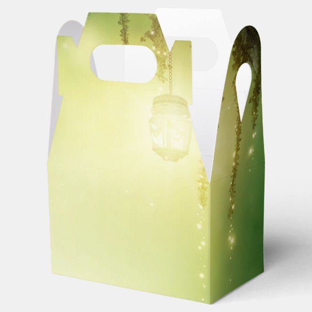 Caja Para Regalos Bosque encantado y alumbrado favor rústico (Abierto)