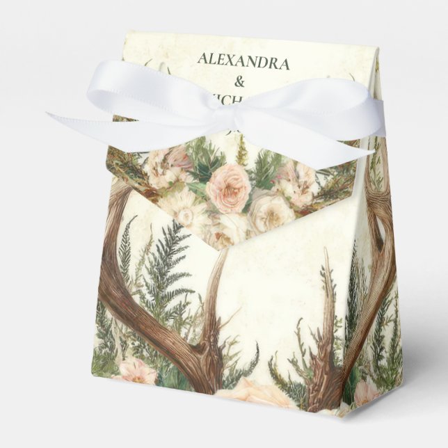 Caja Para Regalos Bosque Rústico de Cuerno (Front Side)