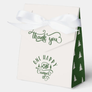 Caja Para Regalos Bosque verde Un camper feliz primer cumpleaños