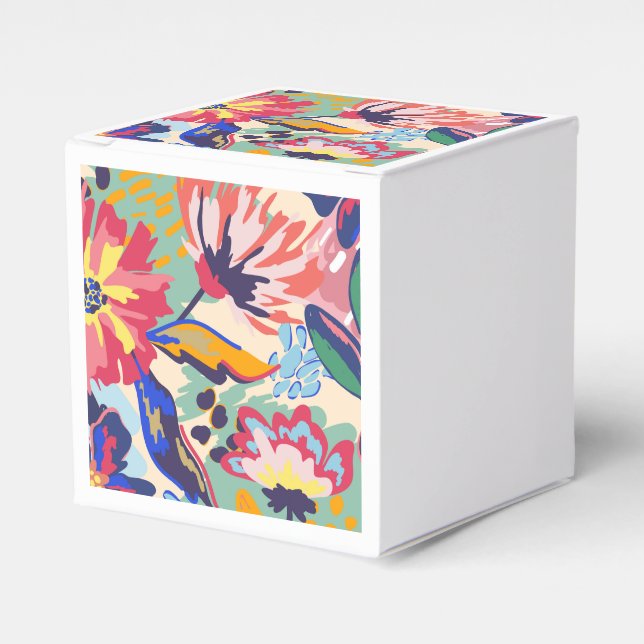 Caja Para Regalos Bosque y rosas (Costado Anverso)