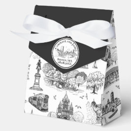 Caja Para Regalos Boston Toile (Ed. Aniversario) Negro/Blanco