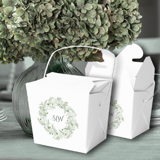 Caja Para Regalos Botanical Leaves Wreath Thank You