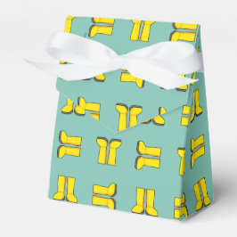 Caja Para Regalos Botas de lluvia amarillas de goma