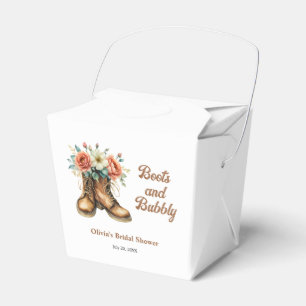 Caja Para Regalos Botas Rústicas y Brunch de Burbujas Despedida de S